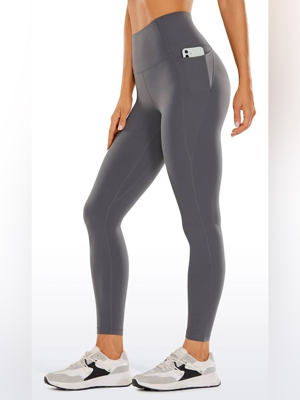 CRZ YOGA Gray Butterluxe Leggings with Pockets 25" | M